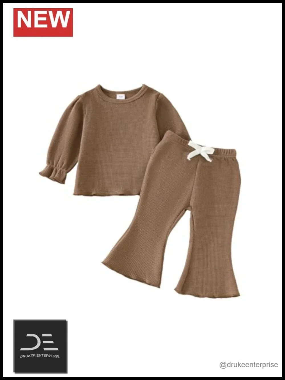 Toddler Girl 2-Piece Outfit Cotton Long Sleeve Shirt and Pants Fall Winter
